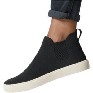 Rothy's Chelsea High Top Pull On Stretch Knit Casual Sneakers - Black - 10.5